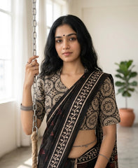 Kalamkari Hand Block Printed Collared Blouse