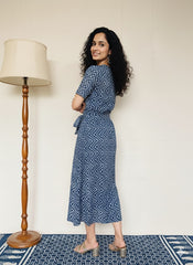 INDIGO Printed Cotton Dress