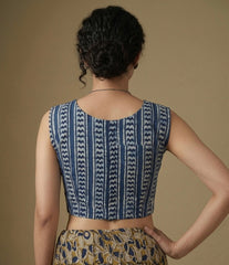 Indigo Dyed Hand Block Printed Blouse