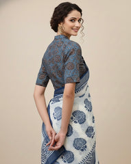 AJRAKH Hand Block Printed Cotton Blouse