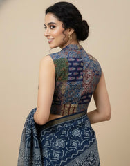 Patchwork AJRAKH Printed Cotton Blouse