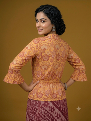 Hand Block Printed Koti Blouse