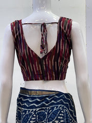 Ikkat Weave Padded Blouse