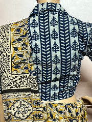 Indigo Dyed Hand Block Printed Blouse