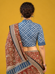 Indigo Dyed Hand Block Printed Blouse