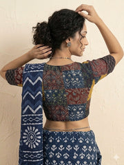 Patchwork AJRAKH Printed Cotton Blouse