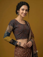 Patchwork AJRAKH Printed Cotton Blouse