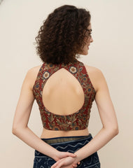 Kalamkari Hand Block Printed Padded Blouse