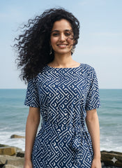 INDIGO Printed Cotton Dress