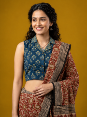 AJRAKH Hand Block Printed Blouse