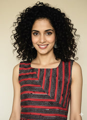 Hand Block Printed Sleeve Less Dress