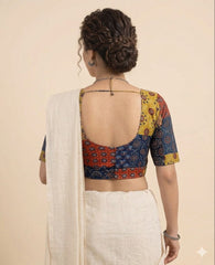 Patchwork AJRAKH Printed Cotton Blouse