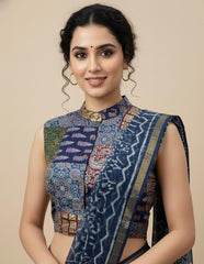 Patchwork AJRAKH Printed Cotton Blouse