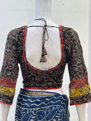 AJRAKH Padded Blouse with Mirror Work