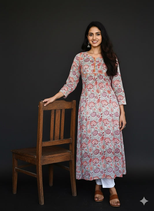 Sanganeri Print Kurti