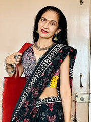 Patchwork AJRAKH Printed Cotton Blouse