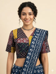 Patchwork AJRAKH Printed Cotton Blouse