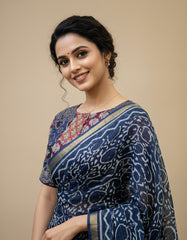 Patchwork AJRAKH Printed Cotton Blouse