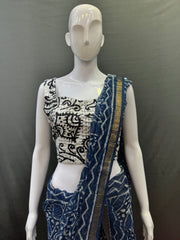 Kantha Hand Stitched Crop Top Blouse