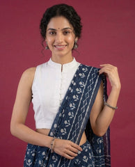 Plain White Cotton Flex Khadi Blouse