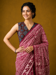 Ajrakh Hand Block Printed Jacket Blouse
