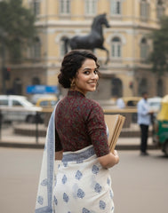 AJRAKH Hand Block Printed Cotton Blouse