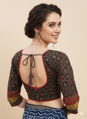 AJRAKH Padded Blouse with Mirror Work