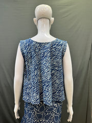 Indigo Dyed Hand Block Printed Blouse