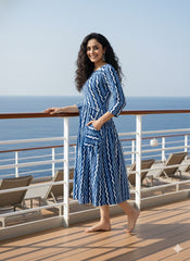 Indigo Dyed Long Dress