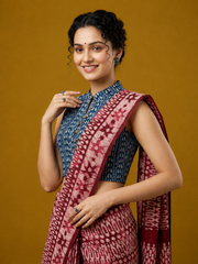 Indigo Dyed Hand Block Printed Blouse