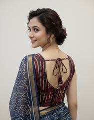 Ikkat Weave Padded Blouse