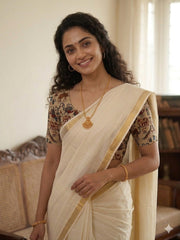 Kora Chanderi Silk Saree