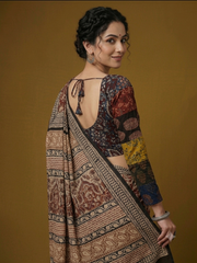 Patchwork AJRAKH Printed Cotton Blouse