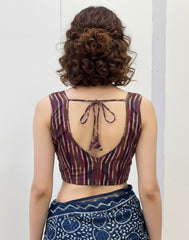 Ikkat Weave Padded Blouse