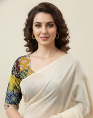 Patchwork AJRAKH Printed Cotton Blouse
