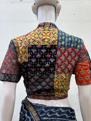 Patchwork AJRAKH Printed Cotton Blouse