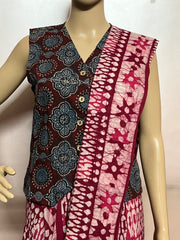 Ajrakh Hand Block Printed Jacket Blouse