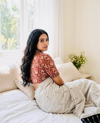 Kalamkari Hand Block Printed Collared Blouse