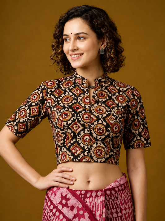 Kalamkari Hand Block Printed Blouse