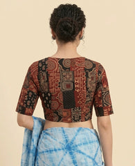 Patchwork AJRAKH Printed Cotton Blouse