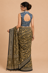Indigo Dyed Hand Block Printed Blouse