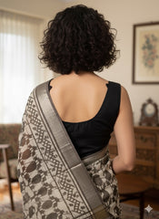 Kashish Printed Cotton Linen Saree