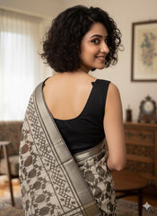 Kashish Printed Cotton Linen Saree