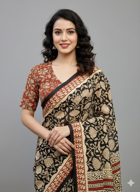 Kalamkari Angrakha Blouse