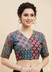 Ajrakh Patchwork Blouse