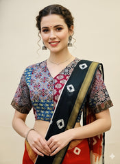 Ajrakh Patchwork Blouse