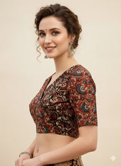 Kalamkari Angrakha Blouse
