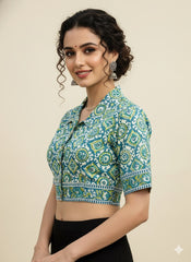 Kalamkri Collared Blouse