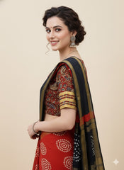 Padded Gota Kalamkari Blouse