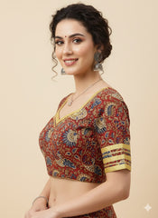 Padded Gota Kalamkari Blouse